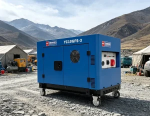 Single Three Phase Silent Diesel Generator 10kW Equal Power 400V 230V V Twin Portable Diesel Genset 11kW Max Electric Start 25L