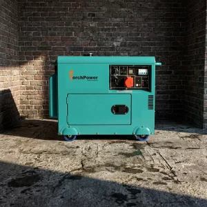 Single and Three Phase Silent Diesel Generator Set Soundproof 6KW 6KVA Low Noise Engine for Road and Sanitation Work