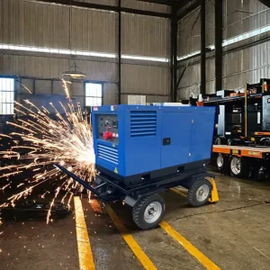 Skid Trailer Mounted DC Arc TIG Dual Welder Generator 400A Heavy Duty Diesel Engine Water Cooled 12V DC Electric Start 1800 RPM