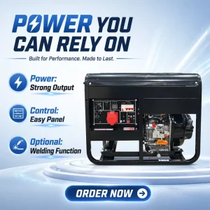 Small Portable Mobile with Wheel 5KW 8KW 10KW 12KW 15KW 20KW 25KW 8KAV 10KVA 12KVA 15KVA 20KVA Welder Diesel Generators for Home