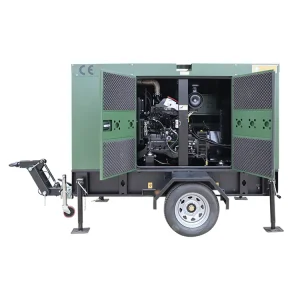 Small Portable Water cooled Silent Diesel Generator on Trailer