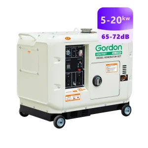 Small Silent Air Cooled Diesel Generators 5KW 6KW 10KW 12KW Three Phase 50/60Hz GORDON GD7500T 12V DC Electric Start Model AVR