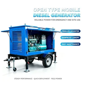 Small Size Single 3 Phase Outdoor Temporary Power Supply Industrial Diesel Generator Set 30kva