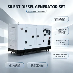Smart Compact Portable 380v Triple Phased Soundproof Canopy Electric Power Station 20kva 3phase Silent Diesel Generator Set