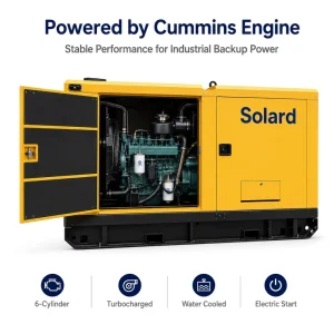 Solard SLD HES Series Solar Battery Diesel Hybrid Energy System LiFePO4 Storage Inverter 220V 380V 400V 415V Silent Generator