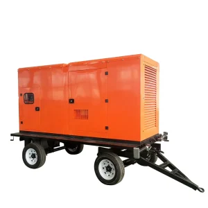 Soundproof Canopy 30Kva-100Kva Diesel Generator Open Frame Auto ATS 50Hz Water Cooled Trailer Type AC Brushless for Backup Power