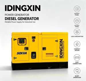 Soundproof Canopy 50kva 100kVA Silent Diesel Generator Set with ATS Automatic Function and Weatherproof Enclosure