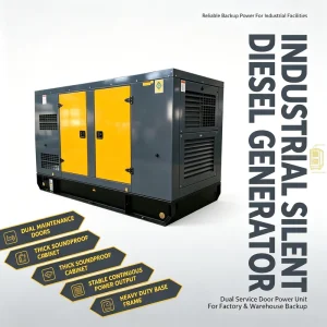 Soundproof Canopy Weatherproof Portable Engine Alternator 3 Phase Generator 60 Kva Diesel Generator