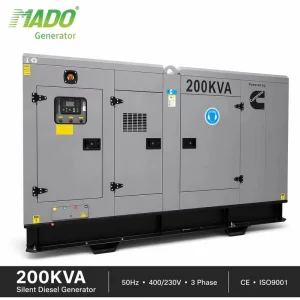 Soundproof Generator 200kva 160kw Engine 6CTA8.3-G1 3 Phase Silent Emergency Diesel Generator Set for Hospital with ATS