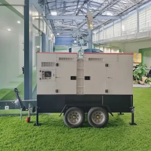 Soundproof Open Frame Mobile Diesel Generator Set 60kw 70kw 80kw for Silent Trailer Electricity Auto Start AVR