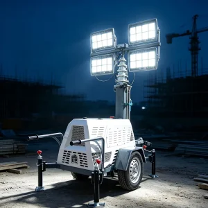Stable Performance Port Construction Hybrid Light Tower Diesel Light Tower Outdoor LED Lighting Tower