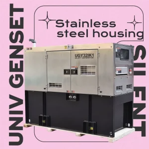 Stainless Steel Housing 35KW 45KW 50KW 220V Water Cooled Silent Diesel Generator Corrosion Resistance Durability