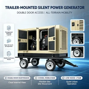 Strong Output Household 50KVA 100KVA 120KVA 160KVA Ultra quiet Diesel Generator Set 50kw Standby Diesel Generator