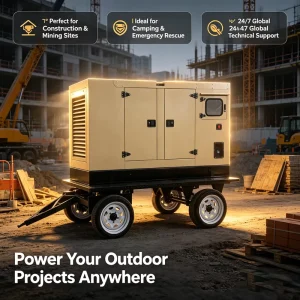 Super Silent 30KW 50KW 50kva 40kva Portable Air Cooled Soundproof Generator diesel Silent for Home AC 3 Phase