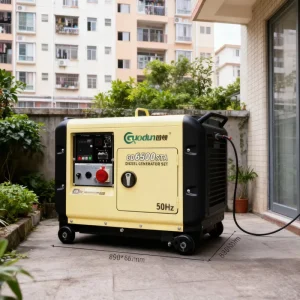 Super Silent 5kw 6.5kVA Diesel Generator 3 Phase Switchable 110V 220V 380V 50 Hz Portable Home Backup Genset ATS AVR 100% Copper