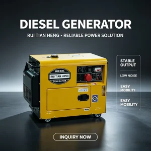 Super Silent Diesel Generator 10kw Single & 3 Phase Portable Power Genset with ATS for Small Business Construction Site CE