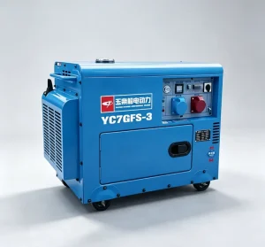 Super Silent Diesel Generator 6.5kW Portable 7.5kW Max Electric Start Diesel Genset with AVR 25L Fuel Tank 230V 400V Air Cooled