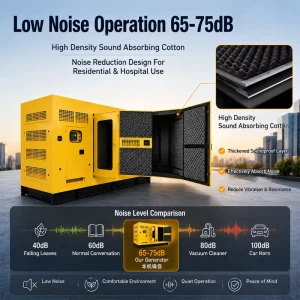 Super Silent Diesel Generator Equipped With High Output Alternator For Factory Hospital Construction Standby Power