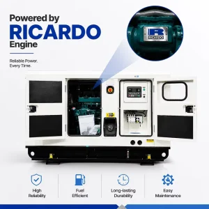 Super Silent Diesel Generator Set Powered by Ricardo Engine Compact Layout Easy Transportation for Mobile Worksite Power Demand