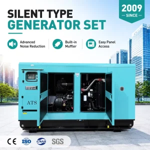 Super Silent Diesel Generator Set Three Phase 120kW 150kva Low Noise Canopy Low Emission for Commercial Standby Power Supply