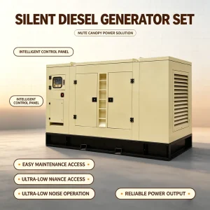 Super Silent Low Noise Three Phase Multi Voltage Soundproof Canopy Mobile Electric Power 50 Kw Diesel Generator