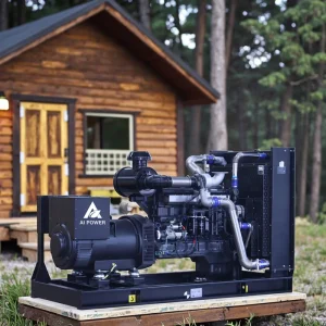 Super Silent Portable Diesel Generators 50KVA To 200KVA Auto Start Open Frame 3 Phase Low Noise 380V Rated Voltage