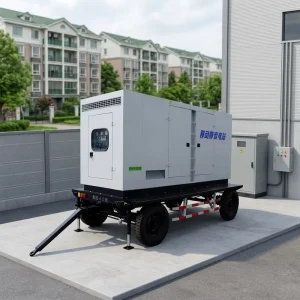 Super Silent Water Cooled Diesel Generator ATS Auto Transfer Switch 50Hz High Efficiency Commercial Standby Power Unit 200A