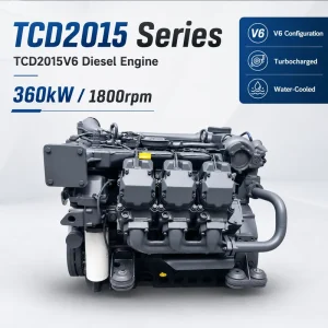TCD2015 V6 360kW 1800RPM V6 Water Cooled Diesel Engine Heavy Duty Industrial Power Unit for Generator Set and Machinery