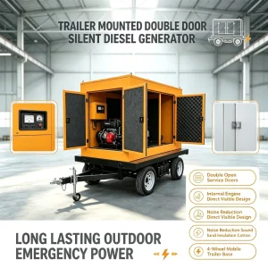 Three Phase 380v Water Cooled Soundproof Canopy Electric Industrial Standby Power Station 200hp Diesel Generator