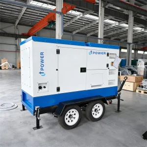 Three Phase Water Cooled Industrial Trailer Silent Diesel Generator Set Auto Start ATS Remote