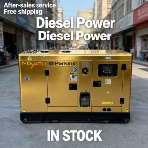 Three phase silent diesel generator set for industrial power generation 50 200kw. Suitable for backup and emergency use