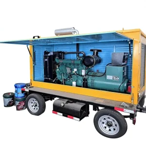 Towable Silent Type Diesel Generator Trailer Mounted Mobile Power Unit for Construction Site Industrial Standby Electric Plant