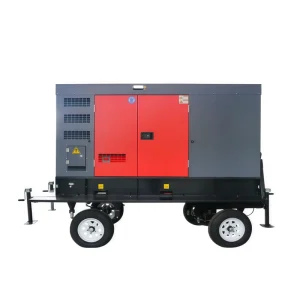 Trailer Diesel Generator 50KW 80KW 100KW 160KW with Trailer Wheels Outdoor Mobile Trailer 3 Phase Generator Silent