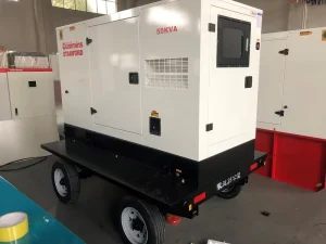 Trailer Diesel Generator 65kW 80kw Silent Type With KOFO Weifang Ricardo Engine 4RT55 88D For Construction Site