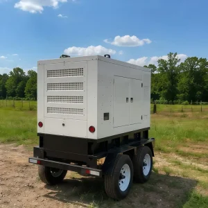 Trailer Mounted 100kva 80kw Silent Diesel Generator Set Water Cooled Soundproof Canopy Fuel Tank ATS 3 Phase 4 Wire Farm Camping