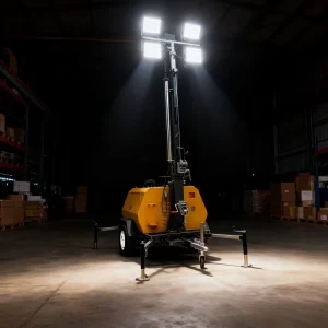 Trailer Mounted 9m Lighting Tower Mobile Telescopic Lighting Tower Flood Control Emergency Rescue Lighting Tower