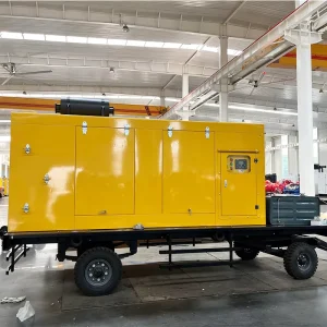 Trailer Mounted Diesel Generator Set 50kW 100kVA 60Hz Silent Type Low Noise Auto Start DC ATS with Two Axle Mobile Trailer