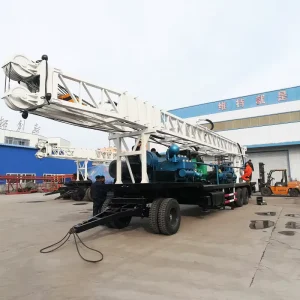 Trailer Mounted Mill Disc Drilling Rig 112KW Generator Night Operation Water Well Drilling Rig