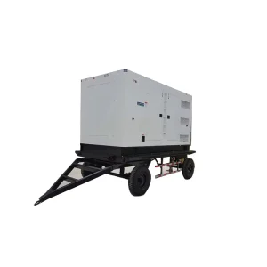 Trailer Mounted Mobile Water Cooled 3 Phase Diesel Generator 30kVA for Home Use