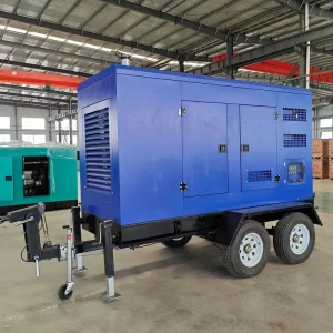 Trailer Mounted Portable Silent Diesel Generator Set With Low Noise