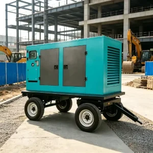 Trailer Silent Diesel Generator Set 20kW 30kW 40kW 50kW 3 Phase 380V Water Cooled Mobile Diesel Genset