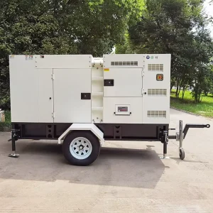 Trailer Type 80KW 100KVA Silent Diesel Generator Set Self Start 400V 50HZ Three Phase ATS for Home Factory Backup