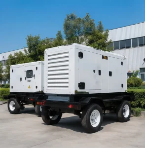 Trailer Type Silent Diesel Generator 50kW 100kW 150kW Mobile Soundproof Genset for Construction Site Outdoor Temporary Power