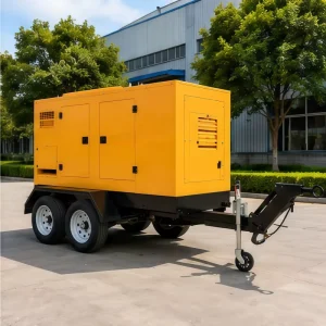Trailer Type Silent Diesel Generator Set Mobile Towable Single Three Phase 50Hz Water Cooled Electric Start for Emergency Power