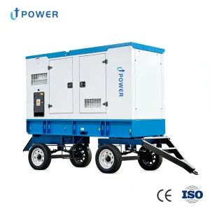 Trailer Type Three Phase Silent Diesel Generator Set 100KVA Water Cooled Portable Genset Auto Start Remote ATS 480V