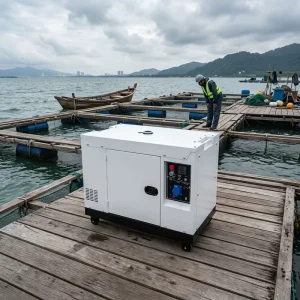 Twin Cylinder Air Cooled Silent Diesel Generator Electric Start ATS 220V 380V ISO CE Certified 100% Copper Alternator Outdoor