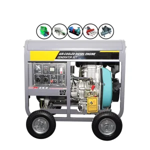 VISION 7.5KW Open Frame Diesel Generator DG9500E Single Cylinder Portable Electric Start CE Approved ATS 50 60Hz