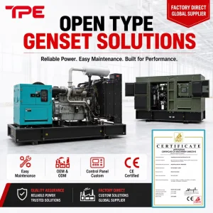 Water Cooled Diesel Generator Engine Protection System and Brushless Alternator for Oil Gas Industry