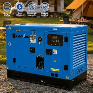 Water Cooled Isuzu Soundproof Silent Diesel Generator Set 3 Phase 30KVA 40KVA ATS Backup Power Low diesel Generator Parts