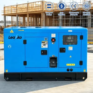 Water Cooled Silent Diesel Generator 230V400V Selectable with Phase Selector Switch CE ISO High Precision Voltage Regulation AVR